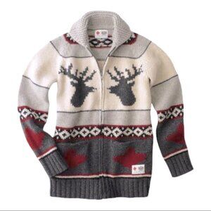 ** HBC 2010 Winter Olympics Wool Cowichan Zip Up Sweater Size 10-12